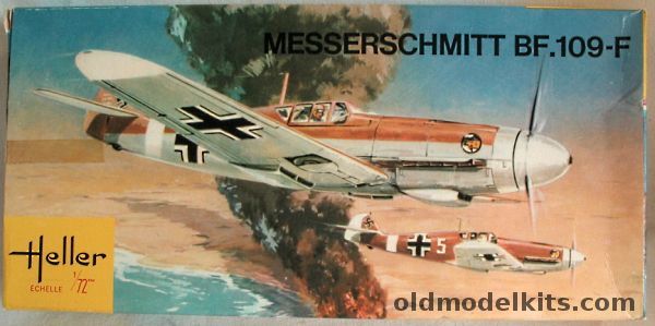 Heller 1/72 Messerschmitt Bf-109F - 'White 5' Luftwaffe Africa 1942, L081 plastic model kit